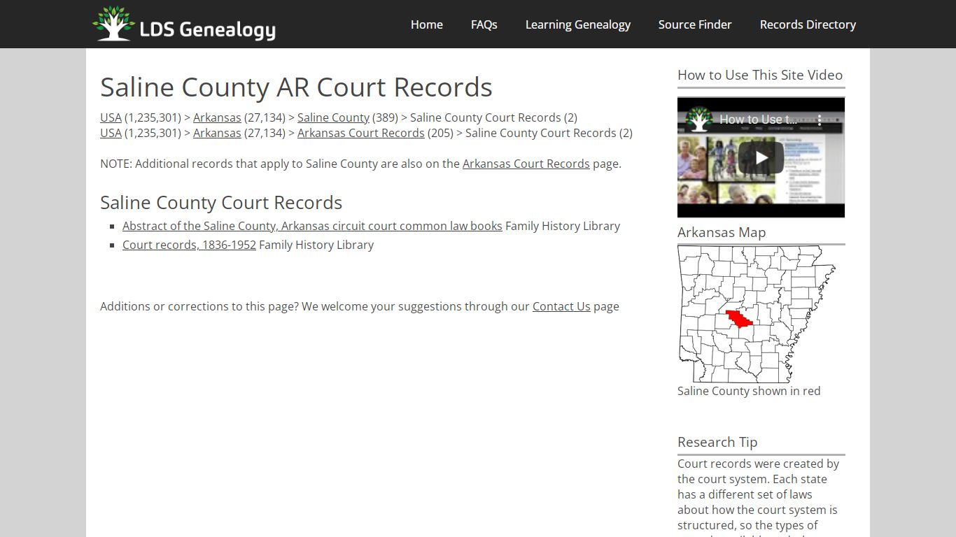 Saline County AR Court Records